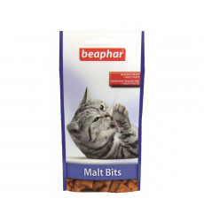 Beaphar (Беафар) Malt Bits Подушечки Для Кошек Для Выведения Шерсти Из Желудка с Мальт Пастой 35г 12622