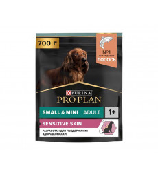 Сухой Корм Proplan (Проплан) Для Собак Миниатюрных и Мелких Пород с Чувствительной Кожей Лосось и Рис Adult Dog Optiderma Small & Mini Sensitive Skin 700г (1*8)