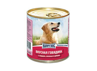 Консервы Happy Dog (Хэппи Дог) Для Собак Вкусная Говядина с Сердцем, Печенью, Рубцом 750г