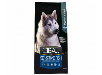 Сухой Корм Farmina (Фармина) Cibau Для Собак Средних и Крупных Пород с Чувствительным Пищеварением Рыба Sensitive Fish Medium Maxi 12кг
