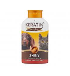 Шампунь Для Кошек и Собак с Короткой Шерстью Keratin + Shiny 400мл R503