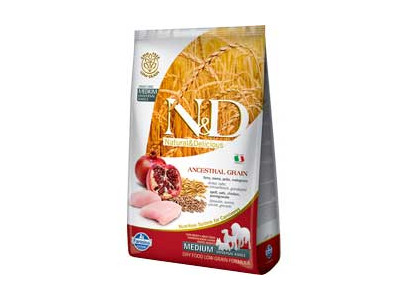 Сухой Корм Farmina (Фармина) Для Собак Средних Пород Курица и Гранат Низкозерновой Natural & Delicious Low Grain Adult MEDIUM Dog Chicken & Pomegranate 12кг