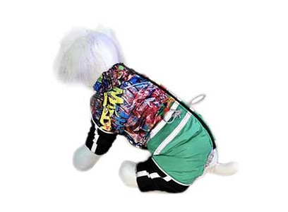 Комбинезон Для Собак Мелких Пород Анимэ 20 Мех Черно-Зеленый Pet Fashion (Пет Фешн) Мальчик