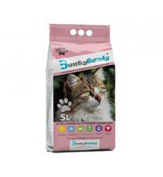 Наполнитель Для Кошачьего Туалета Benty Sandy Бентонитовый Комкующийся с Запахом Детской Пудры 5л