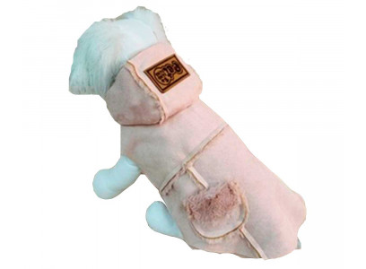 Дубленка Для Собак миниатюрных Пород Эко Замша S Пудра Pet Fashion (Пет Фешн)