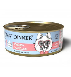Консервы Best Dinner (Бест Диннер) Для Собак с Чувствительным Пищеварением Ягненок и Сердце Exclusive Gastro Intestinal 100г 7648