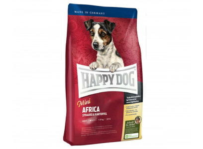 Сухой Корм Happy Dog (Хэппи Дог) Для Собак Мелких Пород Мини Африка Страус и Картофель Supreme Mini Africa 1кг
