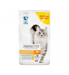 Сухой Корм Perfect Fit (Перфект Фит) Для Кошек с Чувствительным Пищеварением При Аллергии Индейка Sensitive 10кг