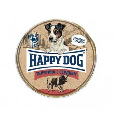 Консервы Для Собак Мелких Пород Happy Dog (Хэппи Дог) Телятина и Сердце Паштет Natur Line 125г 72251