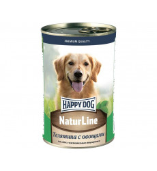 Консервы Для Собак Happy Dog (Хэппи Дог) Телятина и Овощи Фарш Natur Line 410г (1*20) 72245