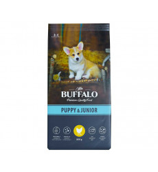 Сухой Корм Mr.Buffalo (Мистер Буффало) Для Щенков Курица Puppy & Junior 800г B120
