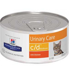 Hills (Хиллс) Prescription Diet C/D Multiсare Urinary Care Лечебные Консервы Для Кошек Для Поддержания Здоровья Мочевыводящих Путей Курица 156г