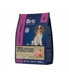 Сухой Корм Brit (Брит) Для Собак Мелких Пород От 1-10кг Курица Premium Dog Adult Small 3кг 5049905