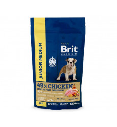 Сухой Корм Brit (Брит) Для Щенков и Молодых Собак Средних Пород Курица Premium Dog Puppy Junior Medium 3кг 5049929