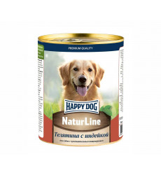 Консервы Happy Dog (Хэппи Дог) Консервы Для Собак с Чувствительным Пищеварением Телятина и Индейка Natur Line 970г 72238
