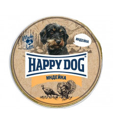Консервы Happy Dog (Хэппи Дог) Для Собак Мелких Пород с Чувствительным Пищеварением Индейка Паштет Natur Line 125г 72255