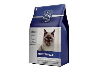 Сухой Корм Gina Elite (Джина Элит) Для Кошек с Чувствительным Пищеварением Ягненок Cat Sensible Lamb 3кг 
