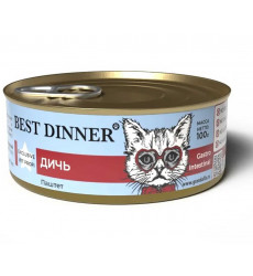 Консервы Best Dinner (Бест Диннер) Для Кошек с Чувствительным Пищеварением Дичь Gastro Intestinal Exclusive Vet Profi 100г 7568