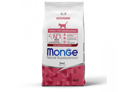 Сухой Корм Monge (Монж) Для Котят Говядина Cat Monoprotein 400г  