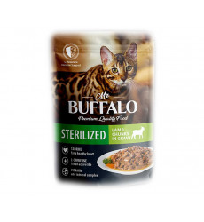 Влажный Корм Mr.Buffalo (Мистер Буффало) Для Стерилизованных Кошек Ягненок в Соусе Adult Sterilized 85г (1*28) B308