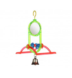 Игрушка Trixie (Трикси) Для Птиц Зеркало с Жердочками и Колокольчиком Flamingo Fl100309