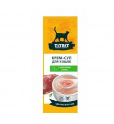 Лакомство TiTBiT (Титбит) Для Кошек Крем Суп с Кусочками Утки 35г 313531