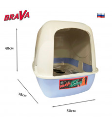 Туалет Для Кошек и Собак Мелких Пород Brava (Брава) Comfort Закрытый 50*38*40см Лавандовый