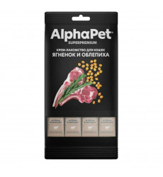 Лакомство Alphapet (Альфапет) Superpremium Для Кошек Крем Ягненок и Облепиха 48г 