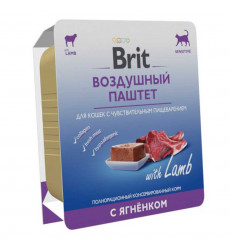 КОНСЕРВЫ Brit (Брит) Premium Для Кошек с Чувствительным Пищеварением Воздушный Паштет Ягненок 100г 5060900