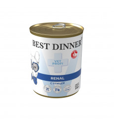 Консервы Best Dinner (Бест Диннер) Vet Profi Renal Для Собак При Заболеваниях Почек Птица 340г
