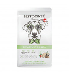 Сухой Корм Best Dinner (Бест Диннер) Monoprotein Adult Medium Maxi Для Собак Средних и Крупных Пород  Белая Рыба и Киноа 2кг