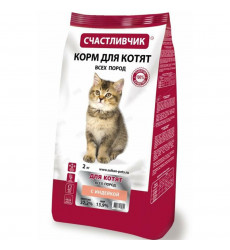 Сухой Корм Счастливчик Для Котят Индейка 2кг 5622