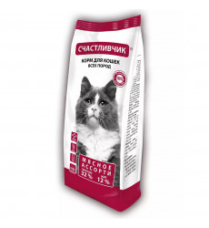 Сухой Корм Счастливчик Для Кошек Мясное Ассорти 400г 4441