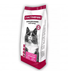 Сухой Корм Счастливчик Для Кошек Телятина и Овощи 400г 4458
