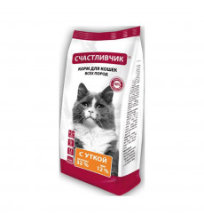 Сухой Корм Счастливчик Для Кошек Утка 400г 5691