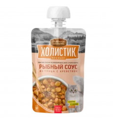 Лакомства Для Кошек Деревенские Лакомства Холистик Рыбный Соус Из Тунца с Креветкой Премьер 90г 76051394
