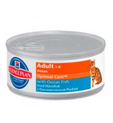 Консервы Hills (Хилс) Science Plan Optimal Care Adult Ocean Fish Для Кошек с Океанической Рыбой 85г