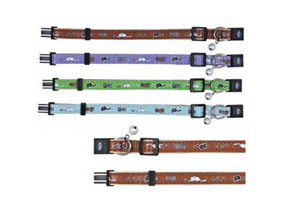 Ошейник Для Кошки Trixie (Трикси) с Рисунком Кошки с Колокольчиком 4203