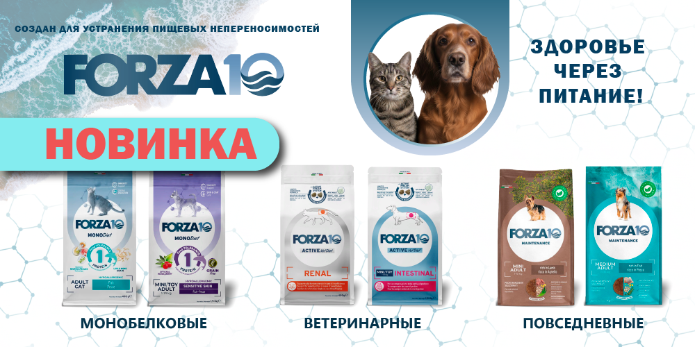 Новинка корм Форза10 для кошек и собак