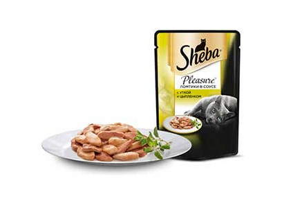 Влажный Корм Sheba (Шеба) Pleasure Для Кошек Утка с Цыпленком 85г (1*24)  