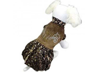 Платье Для Собак Мелких Пород Бархат 8 Шоколад Pet Fashion (Пет Фешн) Девочка