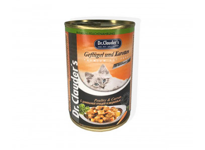 Консервы Dr.Clauders (Доктор Клаудер) Для Кошек Птица и Морковь Premium Cat Food 415г (1*20)  