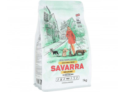 Сухой Корм Savarra (Саварра) Для Собак Мелких Пород Утка и Рис Adult Dog Small Breed Duck and Rice 1кг 5649020 