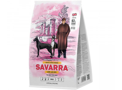 Сухой Корм Savarra (Саварра) Для Собак Крупных Пород Ягненок и Рис Adult Large Breed Lamb and Rice 3кг 5649031  