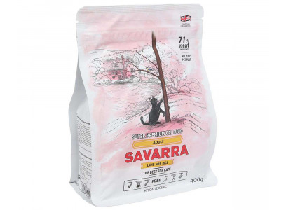Сухой Корм Savarra (Саварра) Для Кошек Ягненок и Рис Adult Cat Lamb And Rice 400г 5649110  