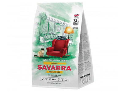 Сухой Корм Savarra (Саварра) Для Домашних Кошек Утка и Рис Indoor Adult Cat Duck And Rice 2кг 5649131  
