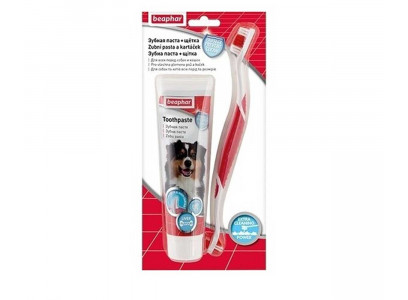 Паста Зубная Для Собак и Кошек Beaphar (Беафар) + Зубная Щетка 15407 
