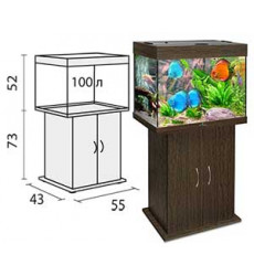 Аквариумный Комплекс Biodesign (Биодизайн) Риф 100 100л + Крышка + Тумба Венге 910902/2 910964 910027/Wn