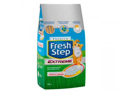 Наполнитель Для Кошачьего Туалета Fresh Step (Фреш Степ) EXTREME CarbonPLUS Тройной Контроль Запаха Впитывающий 9,52кг  
