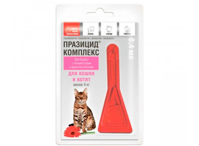 Празицид Комплекс Капли На Холку Для Котят Пипетка 0,3мл Apicenna (Апиценна) 
